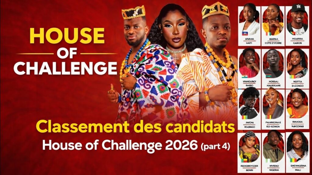 Classement actuel des candidats de House of Challenge